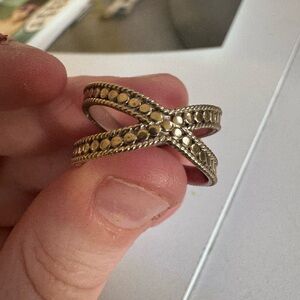 Anna Beck Silver and Gold Dot Ring